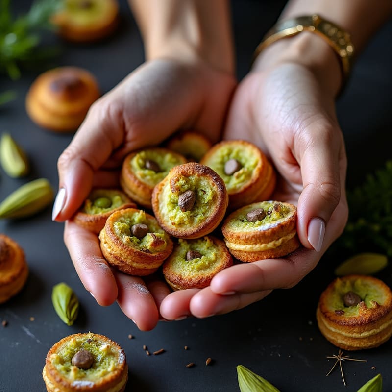 Financier à la pistache